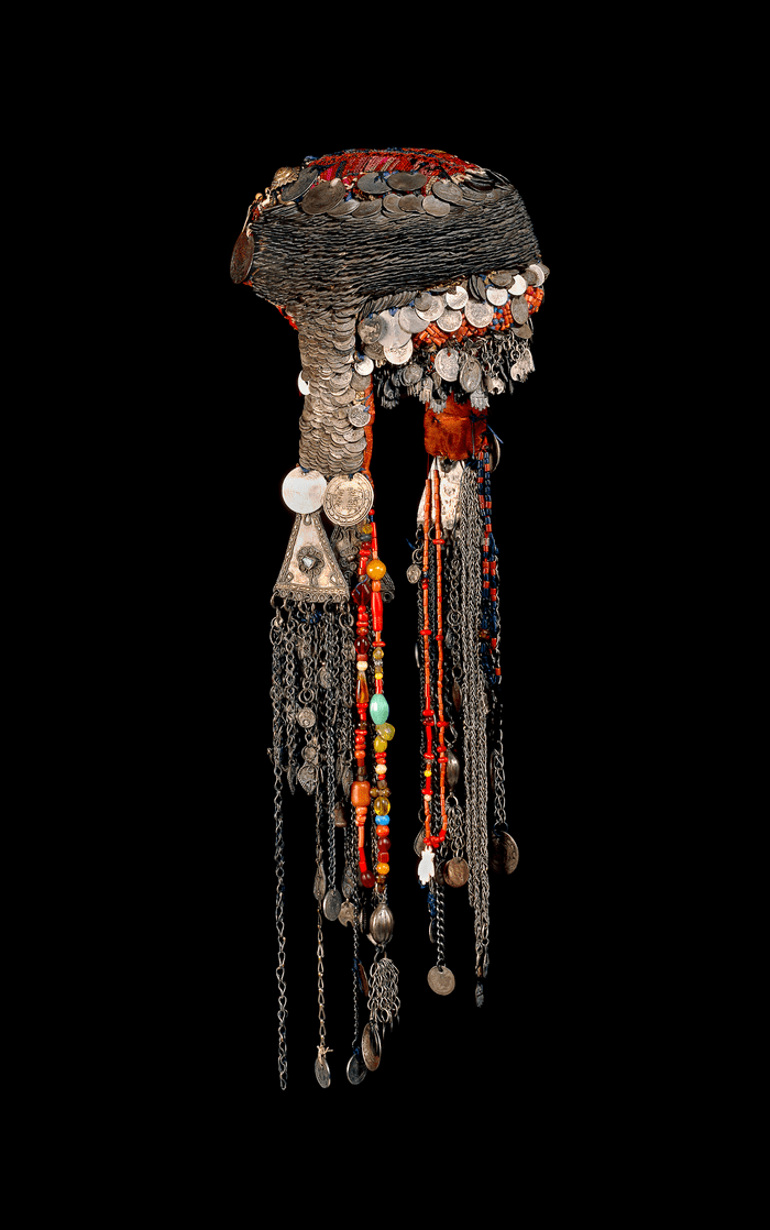 Palestinian bridal headdress, 1840s